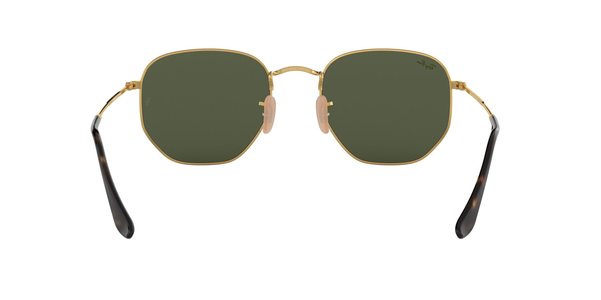 RB3548N Hexagonal Flat Lenses Gold/Green XL