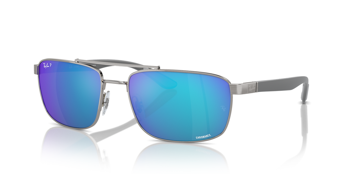 RB3737CH RB3737 Chromance Ray-Ban فضي/أخضر XXL