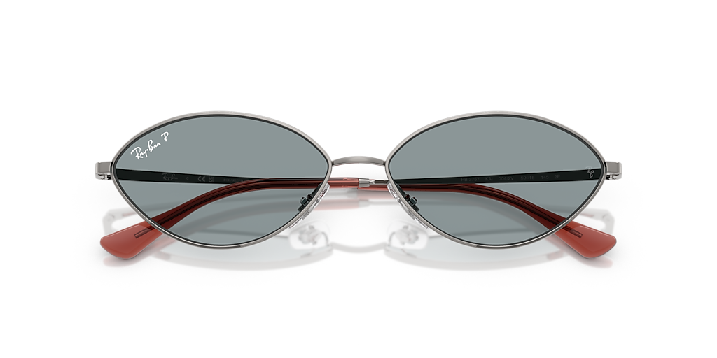 RB3757 Silver/Azure/Polarized XL