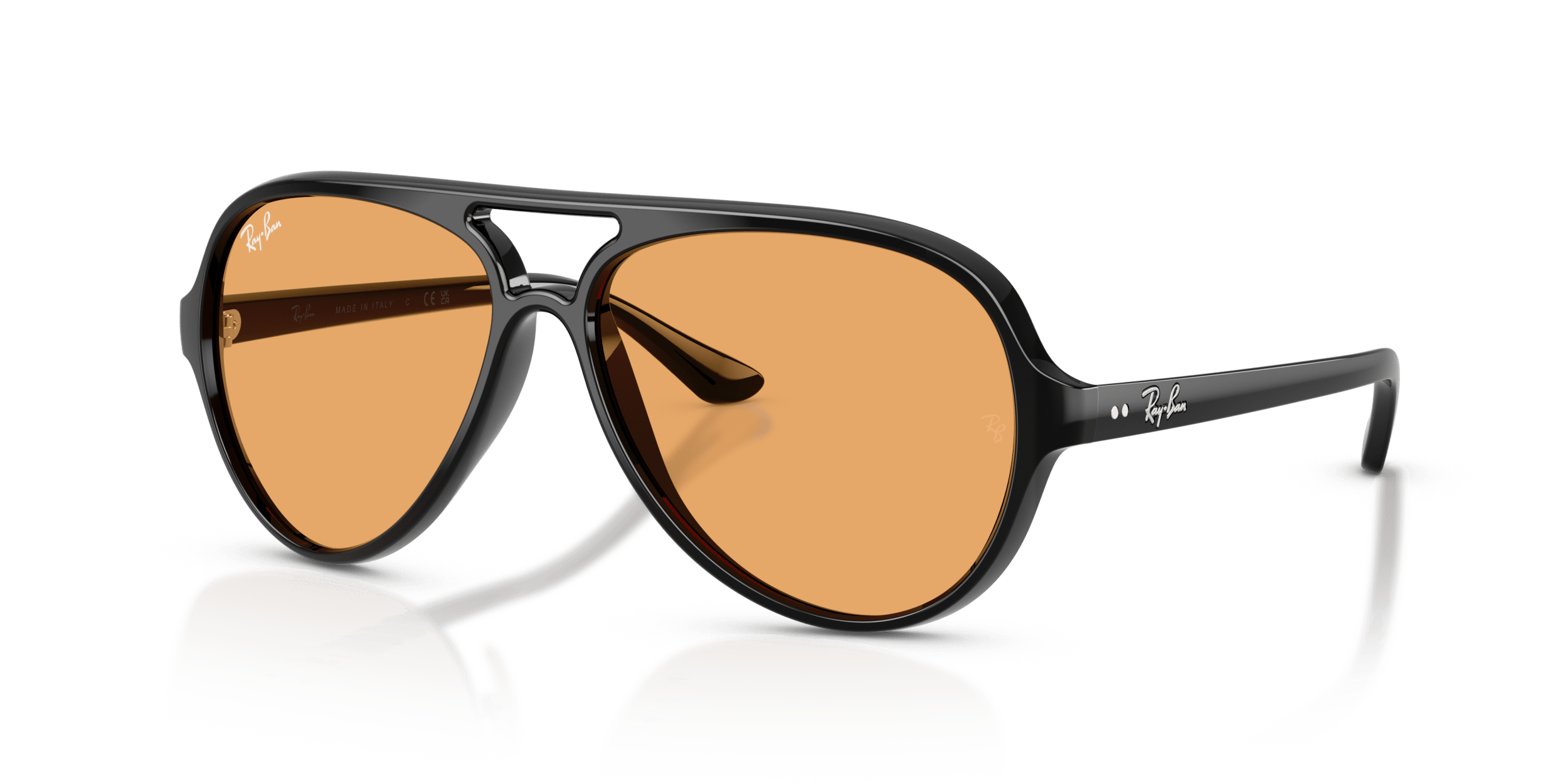 RB4125 كاتس 5000 RAY-BAN أسود/برتقالي M