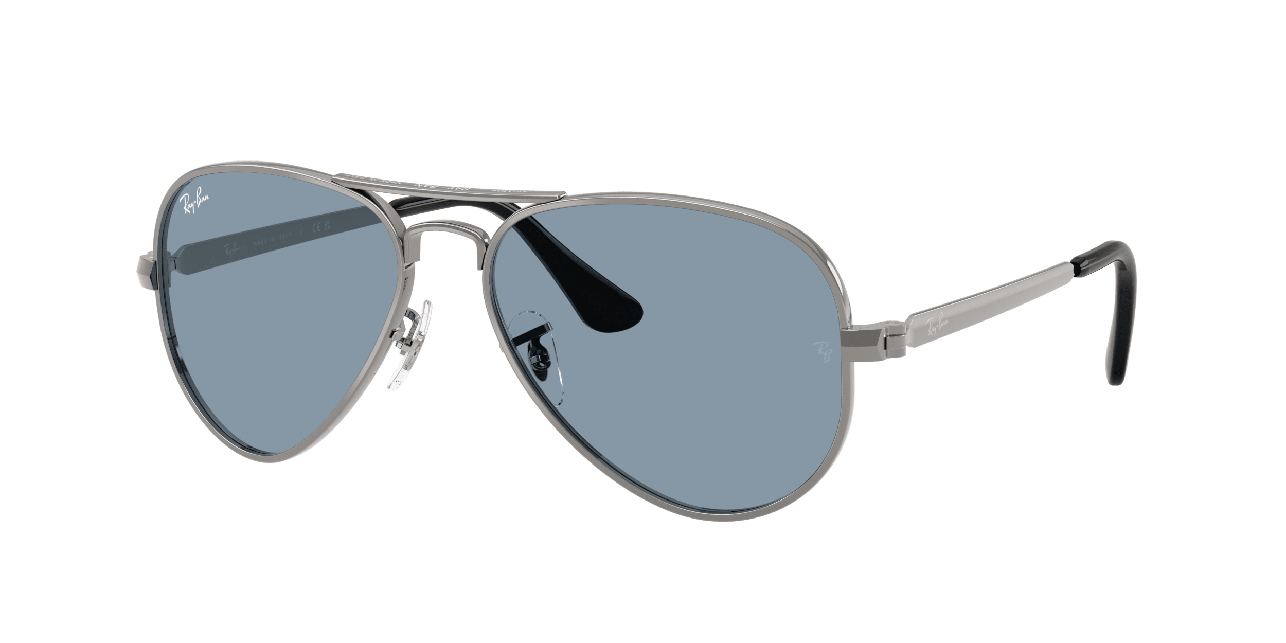Aviator Max Summer Capsule RAY-BAN رمادي معدني/أزرق XL
