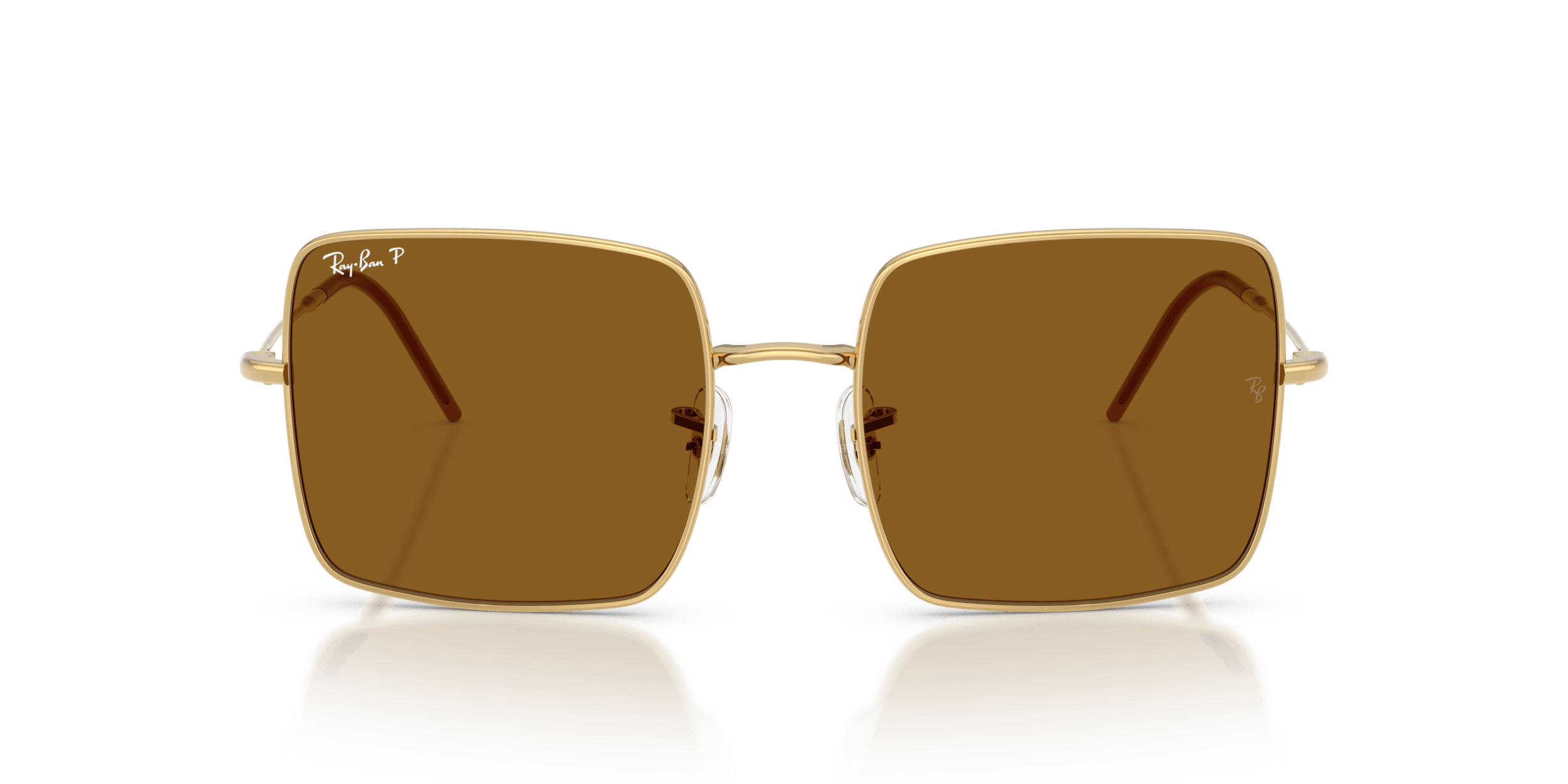 Square 1971 RAY-BAN ذهبي/بني L