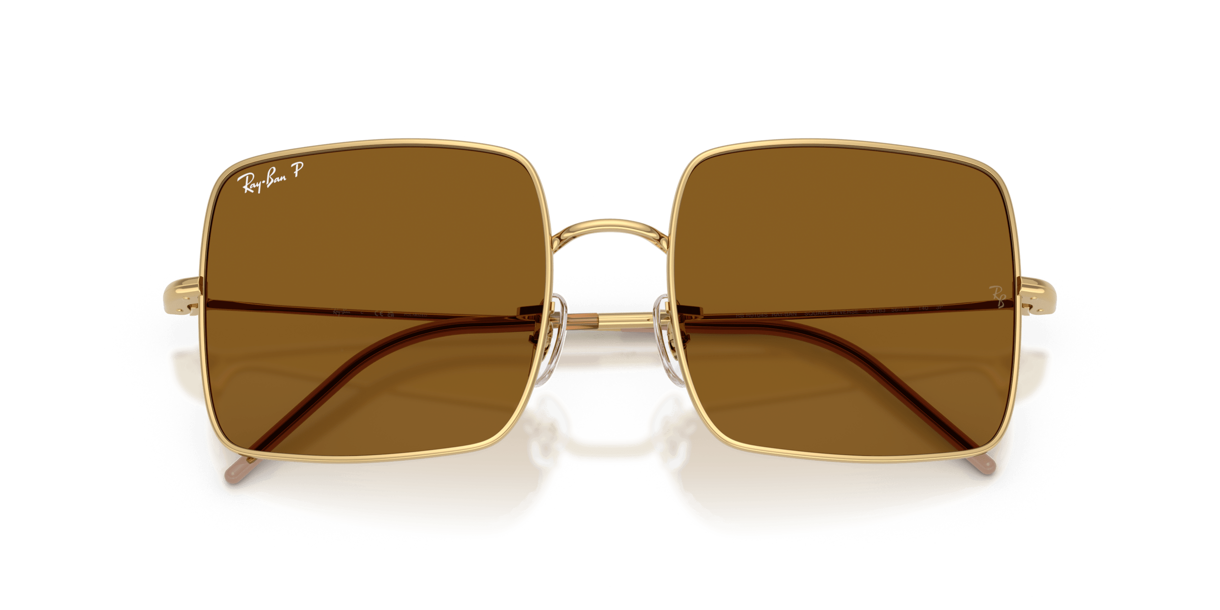 Square 1971 RAY-BAN ذهبي/بني L