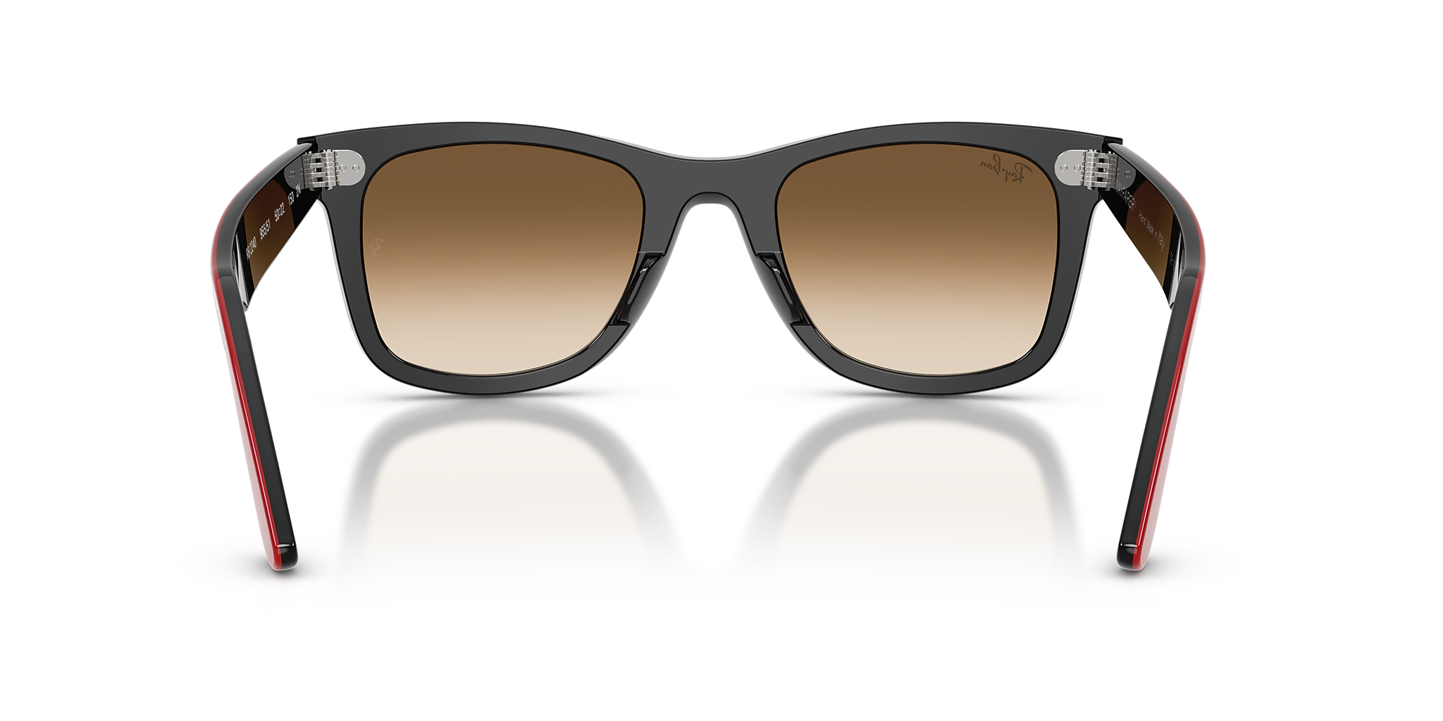 RB2240 Wayfarer Ray-Ban Red On Black/Gradient Brown M