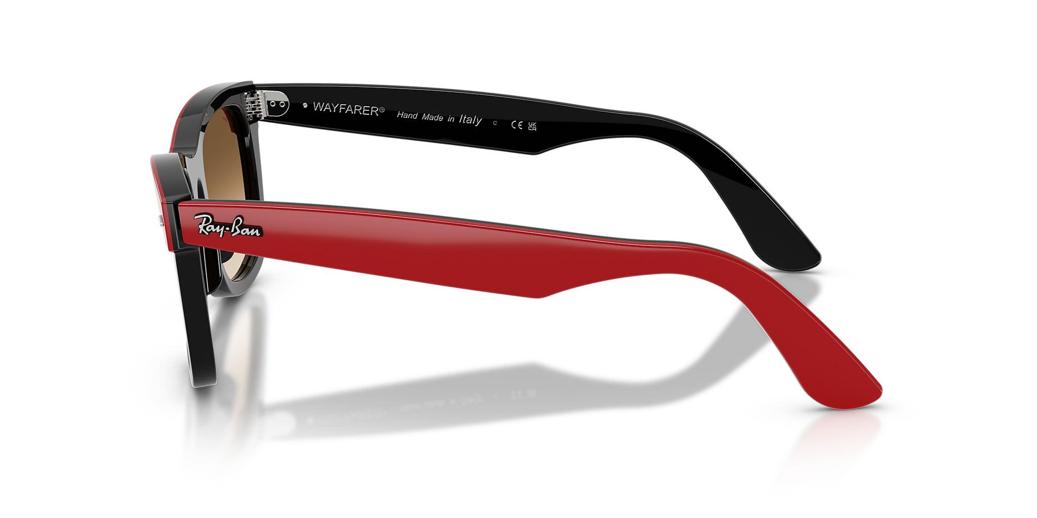 RB2240 Wayfarer Ray-Ban Red On Black/Gradient Brown M