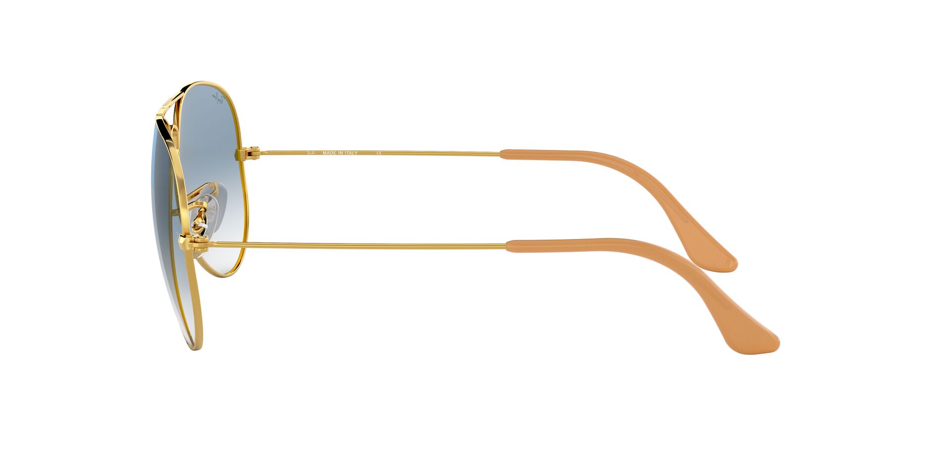 راي بان RB3025 طيار تدرج ذهبي/أزرق XL