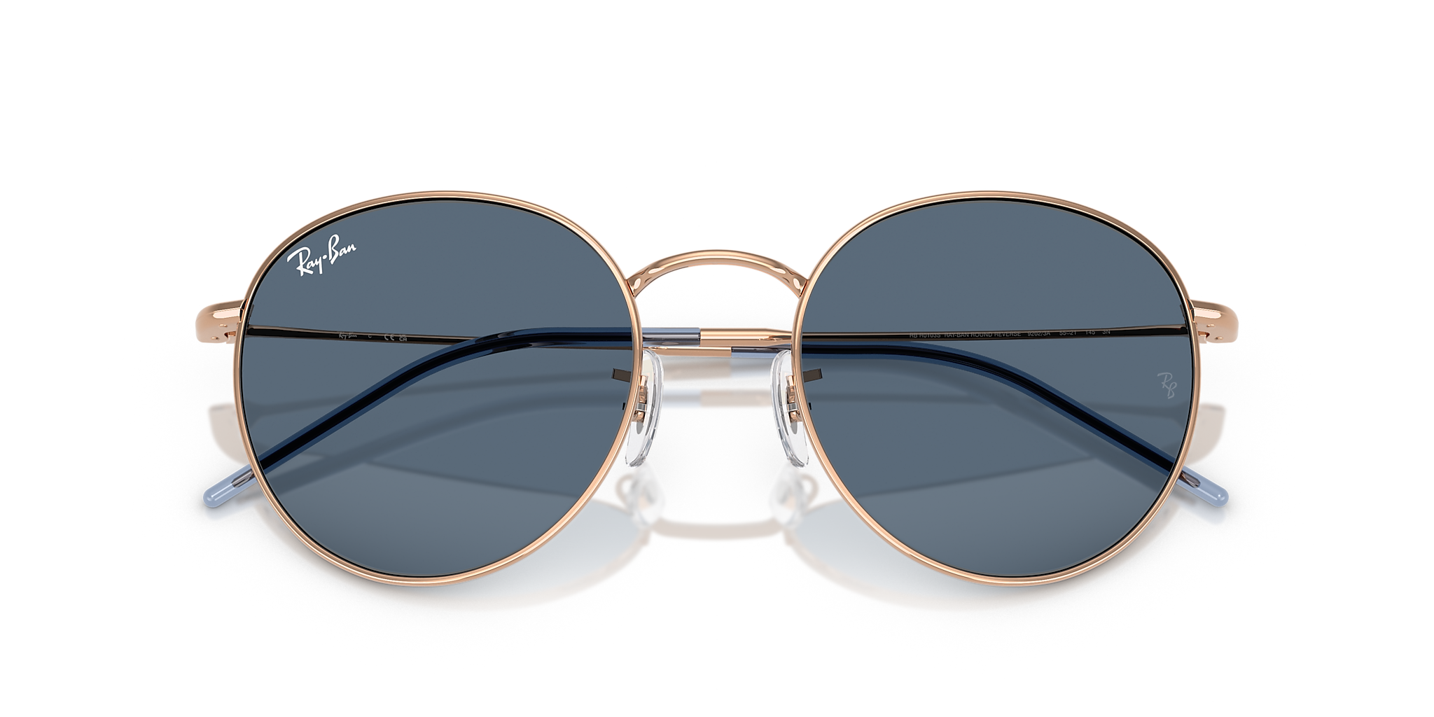 RBR0103S Round Reverse Ray-Ban Gold/Blue L