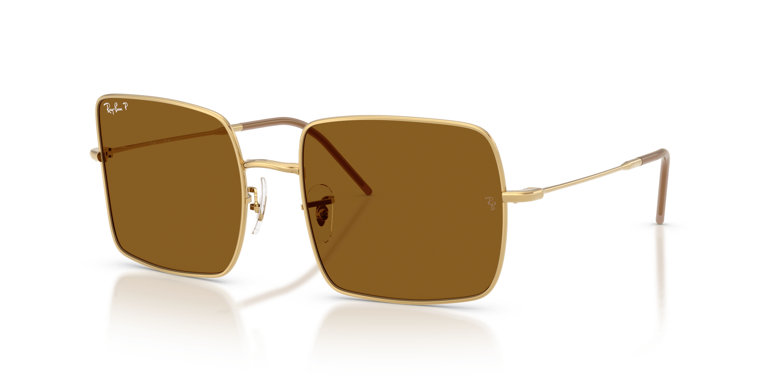 Square 1971 RAY-BAN Gold/Brown L