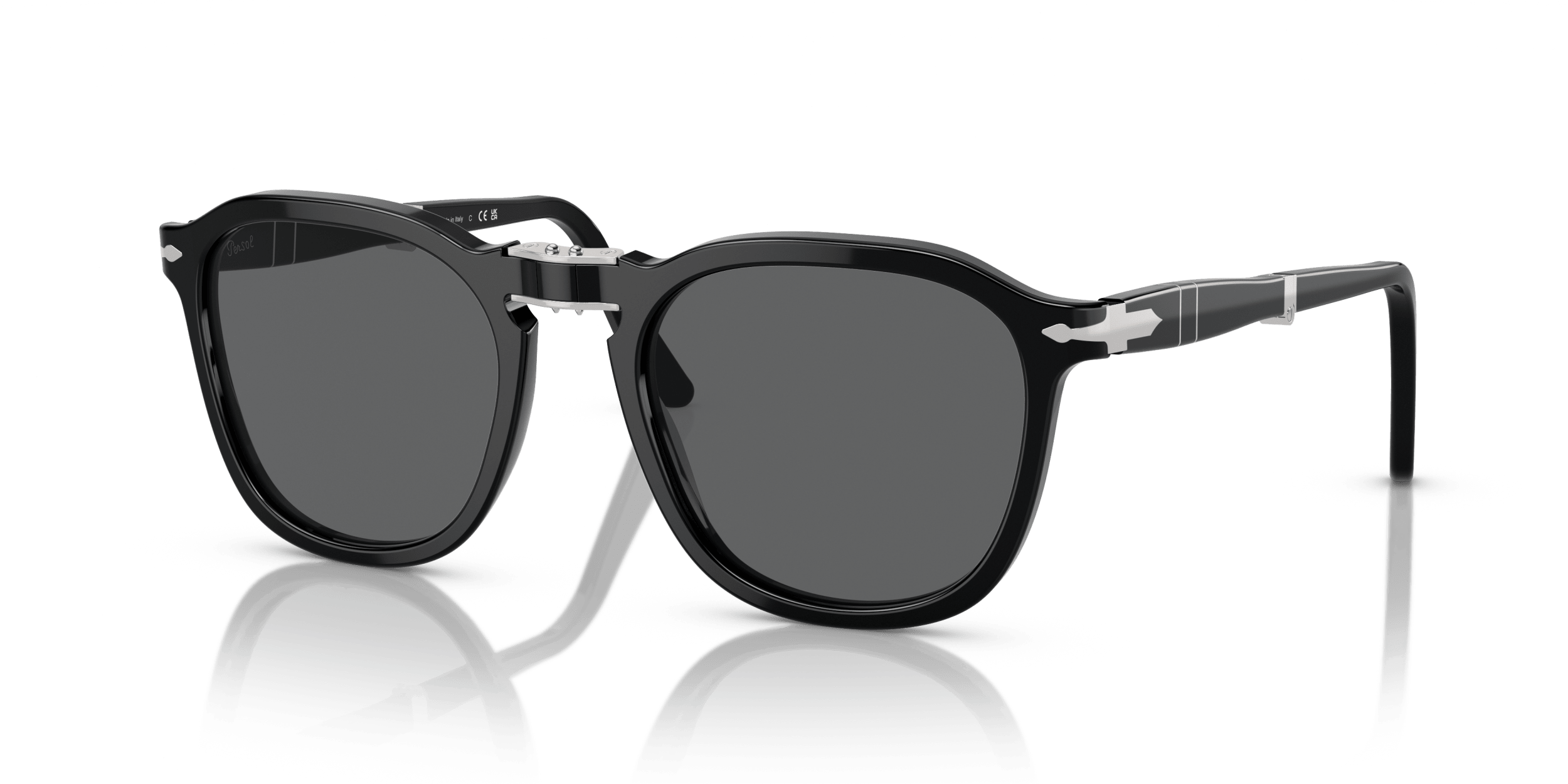 PO3345S PERSOL أسود/رمادي L