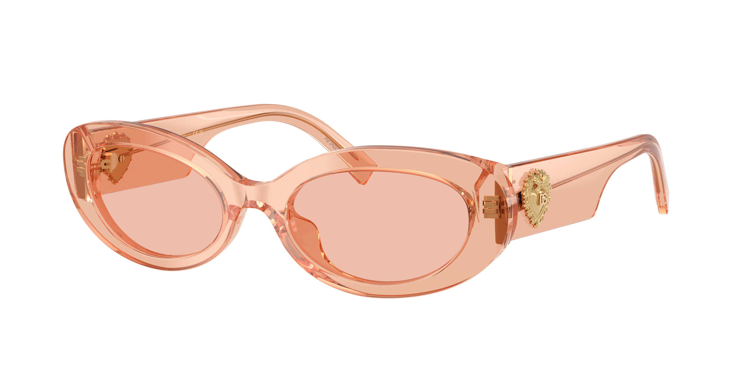DG4537 DOLCE & GABBANA شفاف بلون البشرة/وردي داكن S