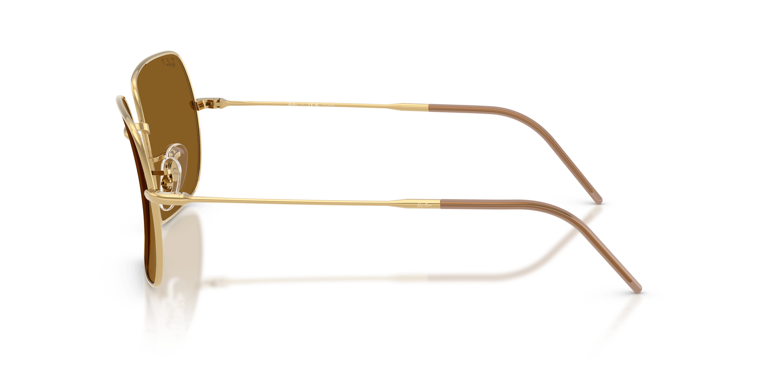 Square 1971 RAY-BAN Gold/Brown L